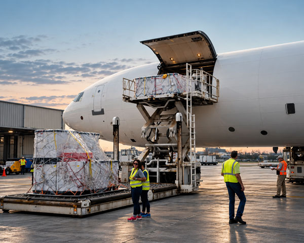 Operazioni di carico su aeromobile cargo